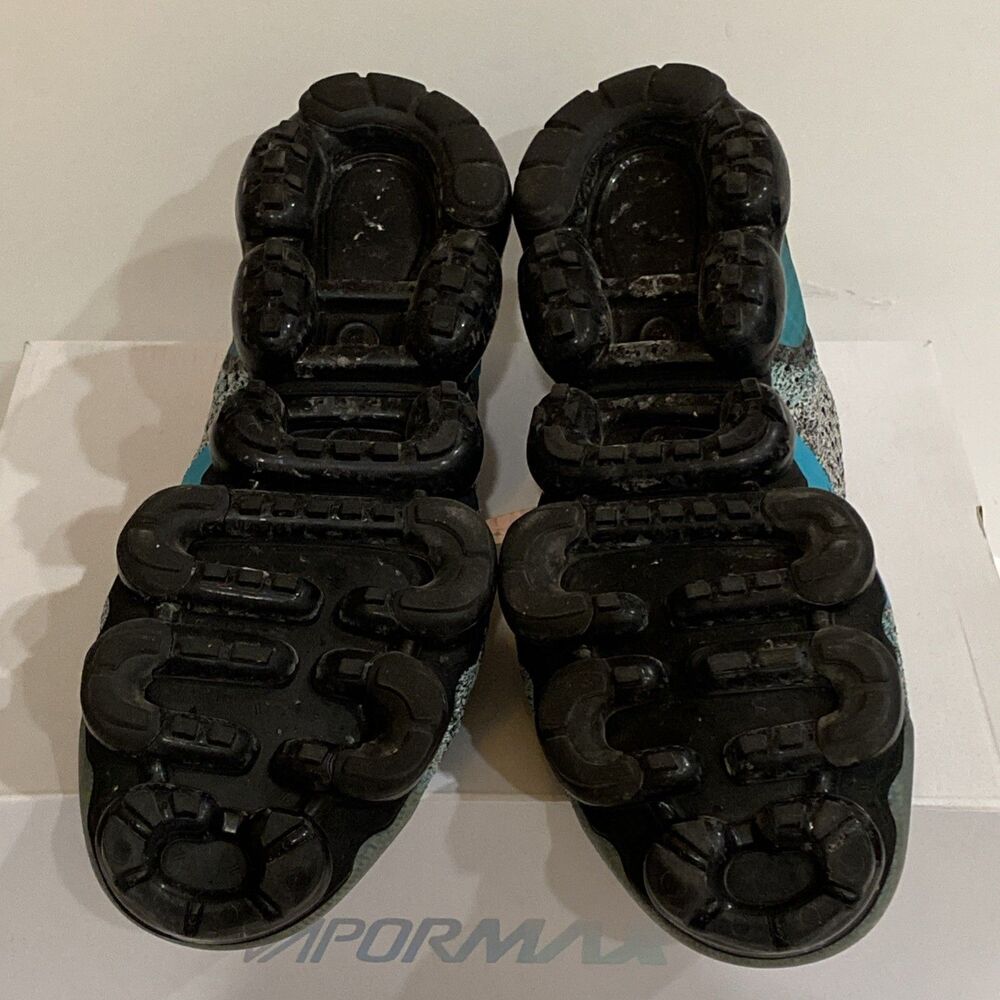 Nike Air VaporMax Flyknit 2 Mens 11.5 Black Dusty Cactus Hyper Jade Sneaker - Picture 10 of 16